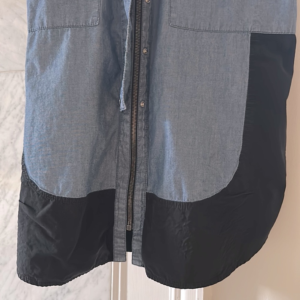 Proenza Schouler dress, size 8, 100% cotton, denim blue and black - Picture 6 of 7